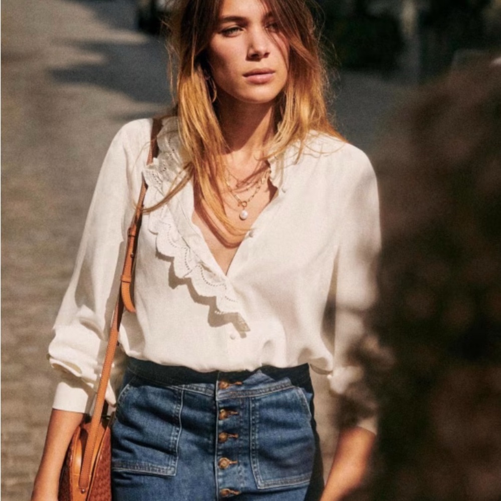 Sezane Chlo Silk Blouse (FR sz 40/US sz 8)